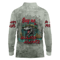 Say No To Alligator Auschwitz Long Sleeve Polo Shirt - Wonder Print Shop