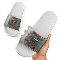Say No To Alligator Auschwitz Slide Sandals - Wonder Print Shop