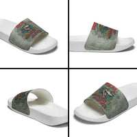 Say No To Alligator Auschwitz Slide Sandals - Wonder Print Shop
