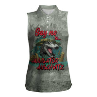 Say No To Alligator Auschwitz Women Sleeveless Polo Shirt - Wonder Print Shop