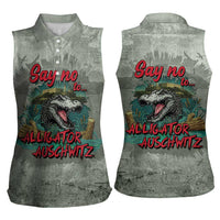 Say No To Alligator Auschwitz Women Sleeveless Polo Shirt - Wonder Print Shop