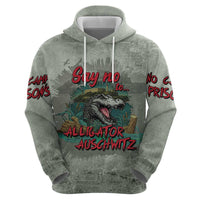 Say No To Alligator Auschwitz Zip Hoodie - Wonder Print Shop