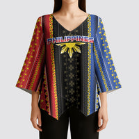 Personalised Philippines Filipinos Kimono Sleeve Blouse Igorot Tribal Inspiration Pattern Style