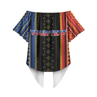 Personalised Philippines Filipinos Off Shoulder Wrap Waist Top Igorot Tribal Inspiration Pattern Style