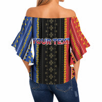 Personalised Philippines Filipinos Off Shoulder Wrap Waist Top Igorot Tribal Inspiration Pattern Style