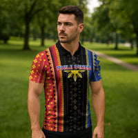 Personalised Philippines Filipinos Zipper Polo Shirt Igorot Tribal Inspiration Pattern Style