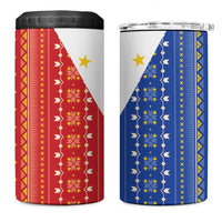 Philippines Sun 4 in 1 Can Cooler Tumbler Igorot Tribal Inspiration
