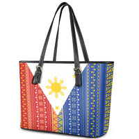 Philippines Sun Leather Tote Bag Igorot Tribal Inspiration