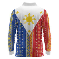 Philippines Sun Long Sleeve Polo Shirt Igorot Tribal Inspiration