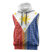 Philippines Sun Sleeveless Hoodie Igorot Tribal Inspiration