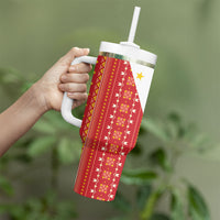 Philippines Sun Tumbler With Handle Igorot Tribal Inspiration