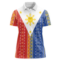 Philippines Sun Women Polo Shirt Igorot Tribal Inspiration