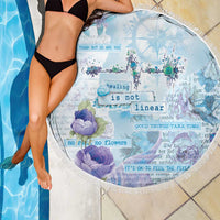 Mental Health Beach Blanket Healing Is Not Linear - Wonder Print Shop