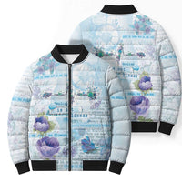 Mental Health Bomber Puffer Jacket Healing Is Not Linear - Wonder Print Shop