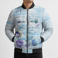 Mental Health Bomber Puffer Jacket Healing Is Not Linear - Wonder Print Shop