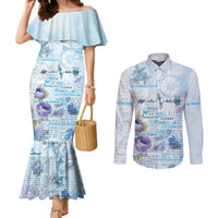 Mental Health Couples Matching Mermaid Dress and Long Sleeve Button Shirt Healing Is Not Linear - Wonder Print Shop