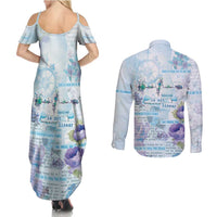 Mental Health Couples Matching Summer Maxi Dress and Long Sleeve Button Shirt Healing Is Not Linear - Wonder Print Shop