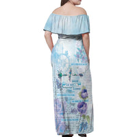 Mental Health Family Matching Off Shoulder Maxi Dress and Hawaiian Shirt Healing Is Not Linear - Wonder Print Shop