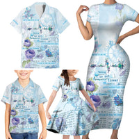 Mental Health Family Matching Short Sleeve Bodycon Dress and Hawaiian Shirt Healing Is Not Linear - Wonder Print Shop