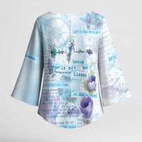 Mental Health Kimono Sleeve Blouse Healing Is Not Linear - Wonder Print Shop