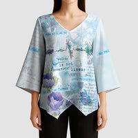 Mental Health Kimono Sleeve Blouse Healing Is Not Linear - Wonder Print Shop