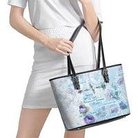 Mental Health Leather Tote Bag Healing Is Not Linear - Wonder Print Shop