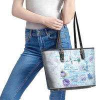 Mental Health Leather Tote Bag Healing Is Not Linear - Wonder Print Shop