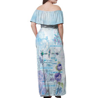 Mental Health Off Shoulder Maxi Dress Healing Is Not Linear - Wonder Print Shop