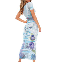 Mental Health Short Sleeve Bodycon Dress Healing Is Not Linear - Wonder Print Shop