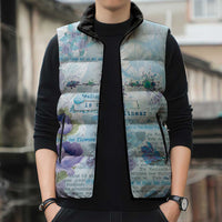 Mental Health Sleeveless Puffer Jacket Healing Is Not Linear - Wonder Print Shop