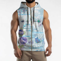 Mental Health Sleeveless Zip Hoodie Healing Is Not Linear - Wonder Print Shop