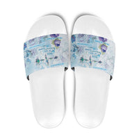 Mental Health Slide Sandals Healing Is Not Linear - Wonder Print Shop