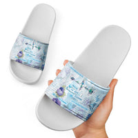 Mental Health Slide Sandals Healing Is Not Linear - Wonder Print Shop