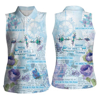 Mental Health Women Sleeveless Polo Shirt Healing Is Not Linear - Wonder Print Shop