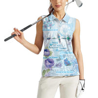 Mental Health Women Sleeveless Polo Shirt Healing Is Not Linear - Wonder Print Shop