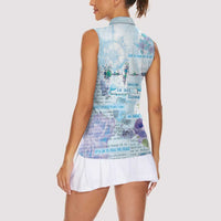 Mental Health Women Sleeveless Polo Shirt Healing Is Not Linear - Wonder Print Shop