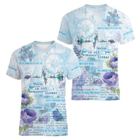 Mental Health Women V-Neck T-Shirt Healing Is Not Linear - Wonder Print Shop