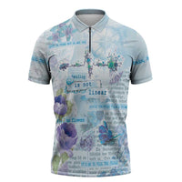 Mental Health Zipper Polo Shirt Healing Is Not Linear - Wonder Print Shop