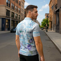 Mental Health Zipper Polo Shirt Healing Is Not Linear - Wonder Print Shop