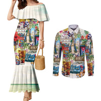 Cuba Libre Couples Matching Mermaid Dress and Long Sleeve Button Shirt The Culture Of Cuba - Wonder Print Shop