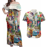 Cuba Libre Couples Matching Off Shoulder Maxi Dress and Hawaiian Shirt The Culture Of Cuba - Wonder Print Shop