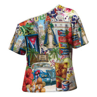Cuba Libre Cross Shoulder Shirt The Culture Of Cuba - Wonder Print Shop