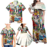 Cuba Libre Family Matching Off Shoulder Maxi Dress and Hawaiian Shirt The Culture Of Cuba - Wonder Print Shop