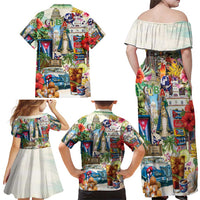 Cuba Libre Family Matching Off Shoulder Maxi Dress and Hawaiian Shirt The Culture Of Cuba - Wonder Print Shop