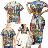 Cuba Libre Family Matching Short Sleeve Bodycon Dress and Hawaiian Shirt The Culture Of Cuba - Wonder Print Shop