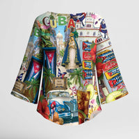 Cuba Libre Kimono Sleeve Blouse The Culture Of Cuba - Wonder Print Shop