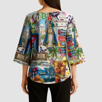 Cuba Libre Kimono Sleeve Blouse The Culture Of Cuba - Wonder Print Shop