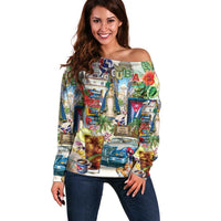Cuba Libre Off Shoulder Sweater The Culture Of Cuba - Wonder Print Shop