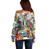 Cuba Libre Off Shoulder Sweater The Culture Of Cuba - Wonder Print Shop