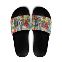 Cuba Libre Slide Sandals The Culture Of Cuba - Wonder Print Shop